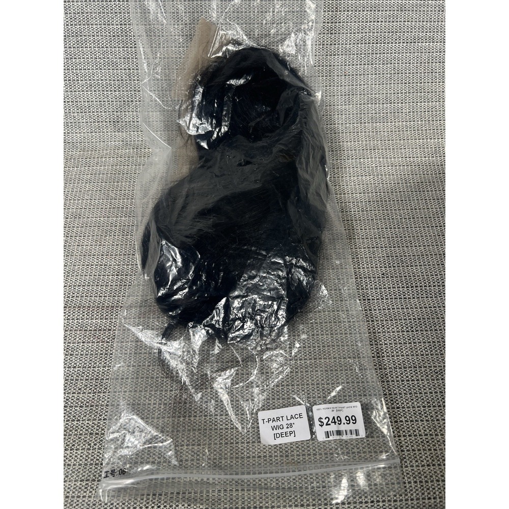 100% Human Hair T-part Lace Wig 28" (deep)